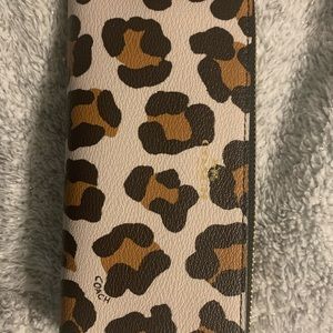 Coach ocelot zip wallet New